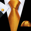 BWG VIP Design Collection Men's Fashion Golden Yellow Geometric Jacquard 100% Premium High Quality Silk Ties - Divine Inspiration Styles