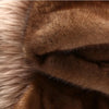 LAUTARO Women's Fine Fashion Luxury Style Long Hooded Faux Fur Brown Coat Jacket
