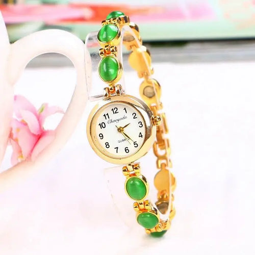 CHAOYADA Women's Fine Fashion Luxury Style Gold Rhinestone Bracelet Watch - Divine Inspiration Styles