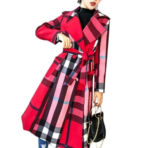 VROSE Design Women's Fine Fashion Vintage Plaid Elegant Luxury Designer Coat Jacket - Divine Inspiration Styles