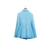 WELLINGTON SUITS Women's Elegant Stylish Office Fashion Light Blue Sky Blue Blazer Jacket & Pants Suit Set