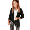 YIHA Women's Elegant Stylish Fashion Office Business Professional Black Blazer Jacket - Divine Inspiration Styles