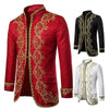 KINGSTON Design Men's Fashion Gold Embroidery Regal Palace Style Blazer Jacket & Matching Vest - Divine Inspiration Styles