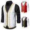 KINGSTON Design Men's Fashion Gold Embroidery Regal Palace Style Blazer Jacket & Matching Vest - Divine Inspiration Styles