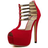 HARTFORD Women's Fashion High Heels Sandals Shoes Black & Gold Stripes Stiletto Shoes - Divine Inspiration Styles