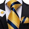 DBG VIP Design Collection Men's Fashion Golden Yellow 100% Premium Quality Silk Ties - Divine Inspiration Styles