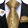 DBG VIP Design Collection Men's Fashion Golden Yellow 100% Premium Quality Silk Ties - Divine Inspiration Styles