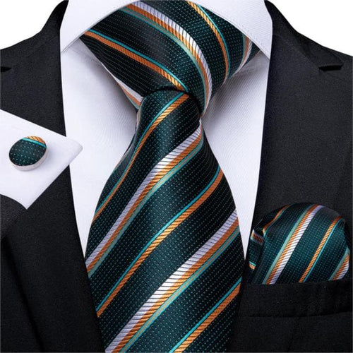DBG VIP Design Collection Men's Fashion Emerald Green 100% Premium Quality Silk Ties - Divine Inspiration Styles