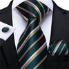 DBG VIP Design Collection Men's Fashion Deep Olive Green & Black Mesh Design 100% Premium Quality Silk Ties - Divine Inspiration Styles