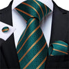 DBG VIP Design Collection Men's Fashion Emerald Green 100% Premium Quality Silk Ties - Divine Inspiration Styles
