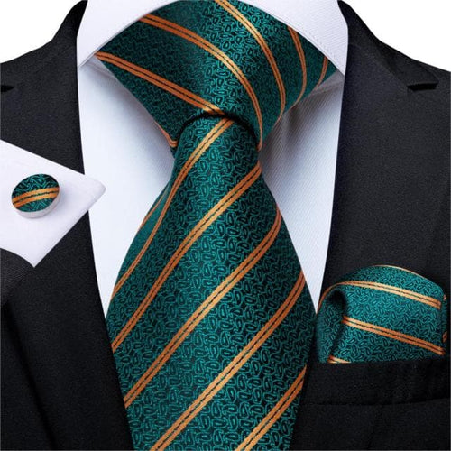 DBG VIP Design Collection Men's Fashion Emerald Green 100% Premium Quality Silk Ties - Divine Inspiration Styles