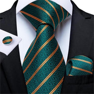 DBG VIP Design Collection Men's Fashion Emerald Green 100% Premium Quality Silk Ties - Divine Inspiration Styles
