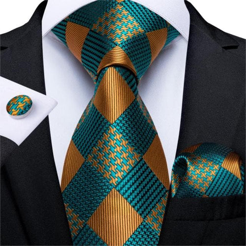 DBG VIP Design Collection Men's Fashion Emerald Green 100% Premium Quality Silk Ties - Divine Inspiration Styles