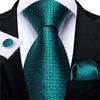 DBG VIP Design Collection Men's Fashion Deep Emerald Green & Golden Stripes 100% Premium Quality Silk Ties - Divine Inspiration Styles