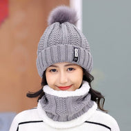 SPK Brand Women's Winter Fashion Gray Knitted Beanie Cap & Infinity Scarf - Divine Inspiration Styles