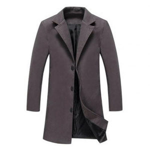 BRADFORD Design Collection Men's Fashion Premium Quality Long Wool Blend Solid Coat - Divine Inspiration Styles
