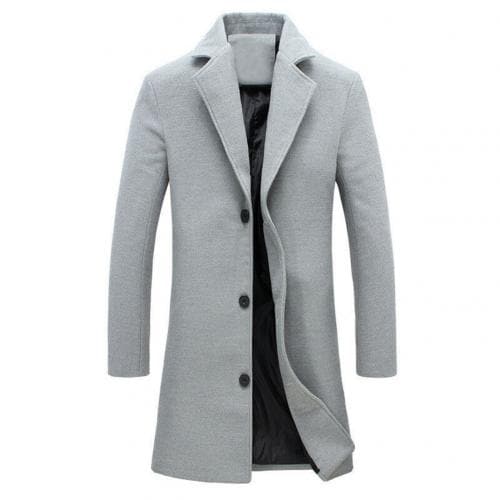 BRADFORD Design Collection Men's Fashion Premium Quality Long Wool Blend Solid Coat - Divine Inspiration Styles