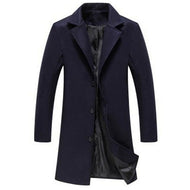 BRADFORD Design Collection Men's Fashion Premium Quality Long Wool Blend Solid Coat - Divine Inspiration Styles
