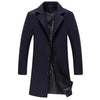 BRADFORD Design Collection Men's Fashion Premium Quality Long Wool Blend Solid Coat - Divine Inspiration Styles