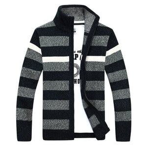 MANTLC Men's Fashion Premium Quality Knitted Design Zipper Sweater Jacket - Divine Inspiration Styles