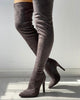 DORA Women's Elegant Fine Fashion Soft Lining Velvet Suede Thigh High Dress Boots - Divine Inspiration Styles