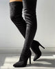 DORA Women's Elegant Fine Fashion Soft Lining Velvet Suede Thigh High Dress Boots - Divine Inspiration Styles