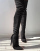 DORA Women's Elegant Fine Fashion Soft Lining Velvet Suede Thigh High Dress Boots - Divine Inspiration Styles