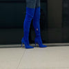 DORA Women's Elegant Fine Fashion Soft Lining Velvet Suede Thigh High Dress Boots - Divine Inspiration Styles