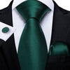 DBG VIP Design Collection Men's Fashion Deep Olive Green & Black Mesh Design 100% Premium Quality Silk Ties - Divine Inspiration Styles