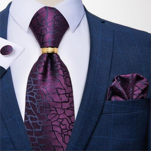 DBG VIP Design Collection Men's Fashion Light Blue Multi Dots Mesh Design 100% Premium Quality Silk Tie Set - Divine Inspiration Styles