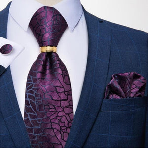 DBG VIP Design Collection Men's Fashion 100% Premium Quality Fully Woven Silk Tie Set - Divine Inspiration Styles