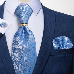 DBG VIP Design Collection Men's Fashion 100% Premium Quality Fully Woven Silk Tie Set - Divine Inspiration Styles