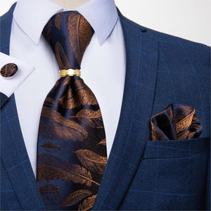 DBG VIP Design Collection Men's Fashion 100% Premium Quality Fully Woven Silk Tie Set - Divine Inspiration Styles