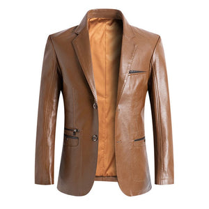 BRADLEY Men's Fashion Premium Quality Leather Style Blazer Suit Jacket - Divine Inspiration Styles