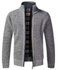 BAZO Design Men's Fashion Premium Quality Navy Blue & White Stripe Zipper Sweater Jacket - Divine Inspiration Styles