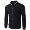 BAZO Design Men's Fashion Premium Quality Navy Blue & White Stripe Zipper Sweater Jacket - Divine Inspiration Styles