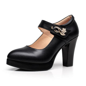 GABRIELLA Design Women's Stylish Elegant Fashion Black Rhinestone Pumps Dress Shoes - Divine Inspiration Styles
