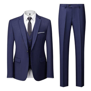 BRADLEY VIP SUITS Men's Fashion Formal Business & Special Events Wear 3 Piece (Jacket + Pants + Vest) White Suit Set - Divine Inspiration Styles