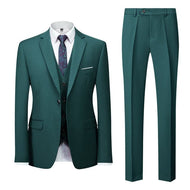 BRADLEY VIP SUITS Men's Fashion Formal Business & Special Events Wear 3 Piece Suit for Job Interviews Business Meetings Church Services Suits (Jacket + Pants + Vest) Deep Green Suit Set - Divine Inspiration Styles
