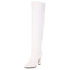 DORA Women's Elegant Fine Fashion Cable Style Suede Thigh High Dress Boots - Divine Inspiration Styles