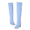 DORA Women's Elegant Fine Fashion Cable Style Suede Thigh High Dress Boots - Divine Inspiration Styles