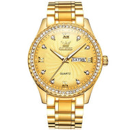 OLEVS Men's Luxury Fine Fashion Premium Top Quality Genuine Diamonds Dial Design Stainless Steel Watch - Divine Inspiration Styles