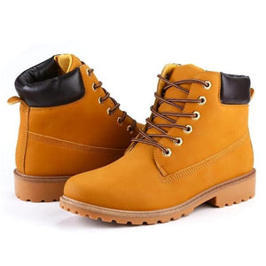ROXDIA Men's Fashion Genuine Suede Leather Premium Top Quality Golden Yellow Boot Shoes - Divine Inspiration Styles