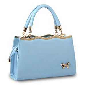 YGP-ELEGANT Design Collection Women's Fine Fashion Luxury Designer Leather Blue Handbag - Divine Inspiration Styles