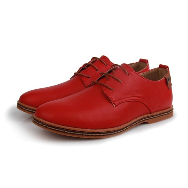 ZXQ Men's Genuine Leather Brown Business Dress Shoes – Divine