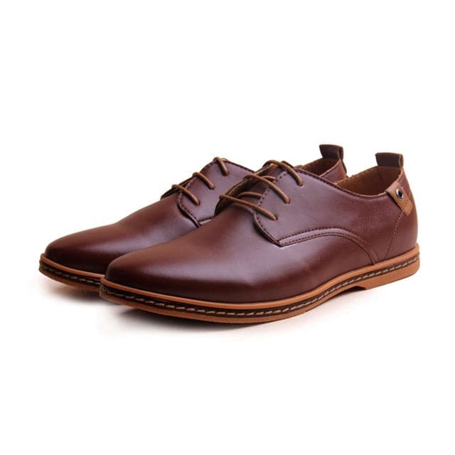 ZXQ Men's Genuine Leather Brown Business Dress Shoes Brown / 8 ZXQ Men's Genuine Leather Brown Business Dress Shoes Brown / 8