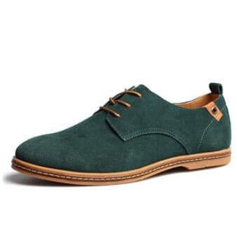 ZXQ Men's Genuine Suede Leather Green Business Casual Dress Shoes Green / 10.5 ZXQ Men's Genuine Suede Leather Green Business Casual Dress Shoes Green / 10.5