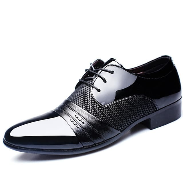 ZXQ Men's Genuine Leather Formal Business Dress Shoes - Divine Inspiration Styles