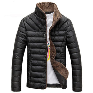 TANGNEST Men's Fashion Black Coat Jacket Fur Hooded Thick Parka Winter Coat Jacket with Sample Guide for Easy Return & Exchange Option for Best Satisfaction - Divine Inspiration Styles