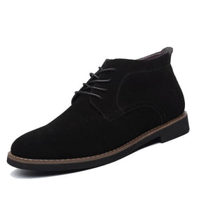 NPZ Men's Genuine Suede Leather Boots Black Dress Shoes NPZ Men's Genuine Suede Leather Boots Black Dress Shoes